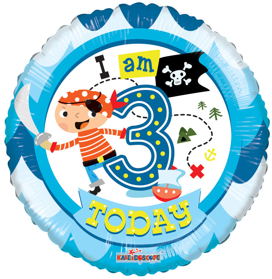 18" 3rd Birthday Boy Balloon