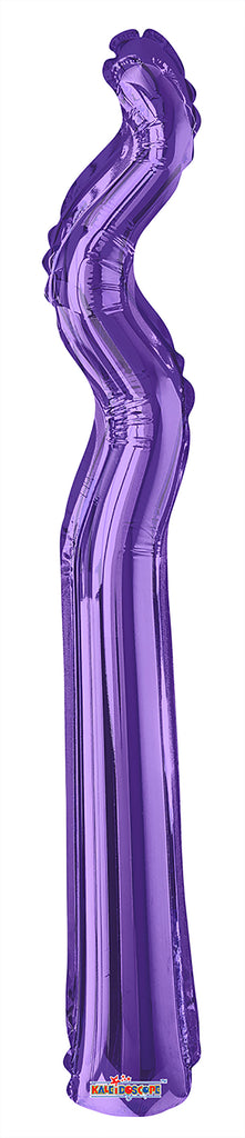 14" Airfill Only Kurly Zig Zag Purple Balloon
