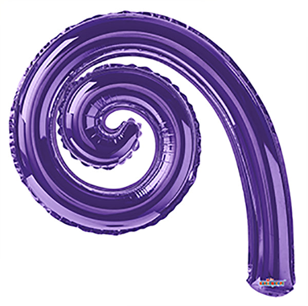 14" Airfill Only Kurly Spiral Purple Balloon