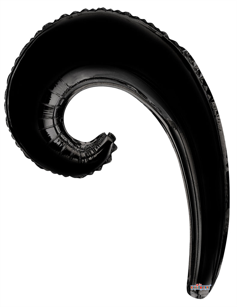 14" Airfill Only Airfill Only Kurly Wave Black Gellibean Balloon