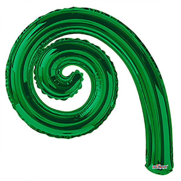14" Airfill Only Kurly Spiral Green Balloon