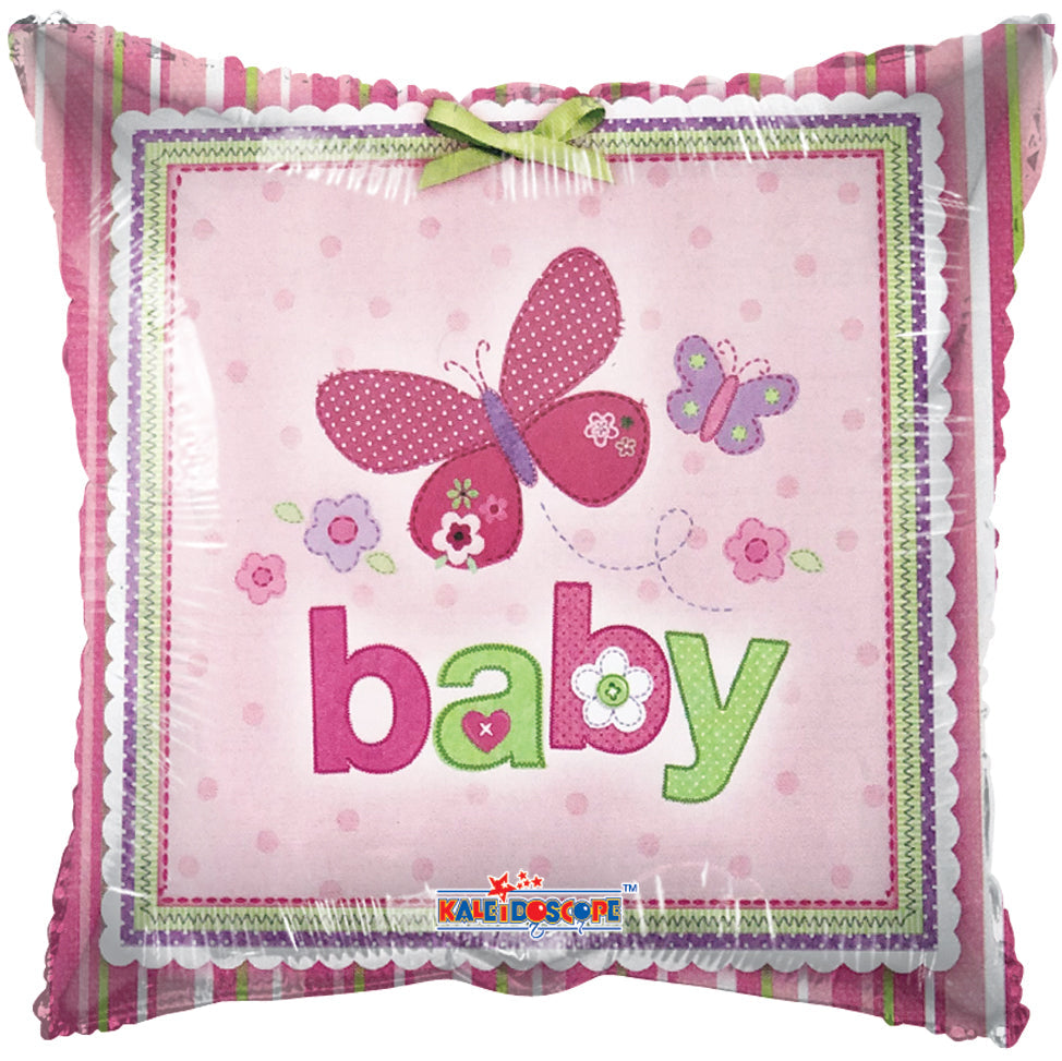 32" Square Baby Girl Pink Carter Foil Balloons