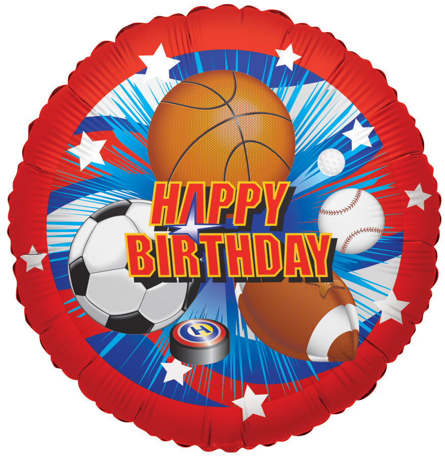 18" Birthday Sports Balloon