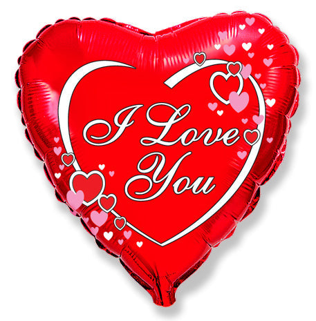 18" I Love You Hearts Mylar Balloon