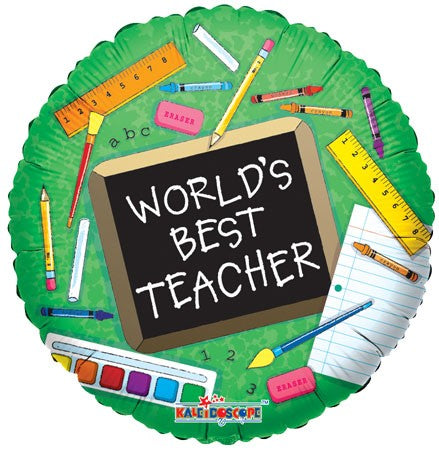 18" Best Teacher Elements Foil Balloon