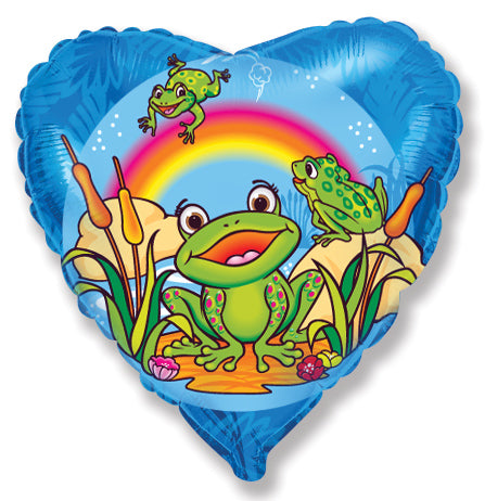 18" Happy Frog Mylar Balloon