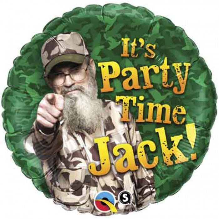 18" Duck Dynasty It's Party Time Jack Foil Balloon