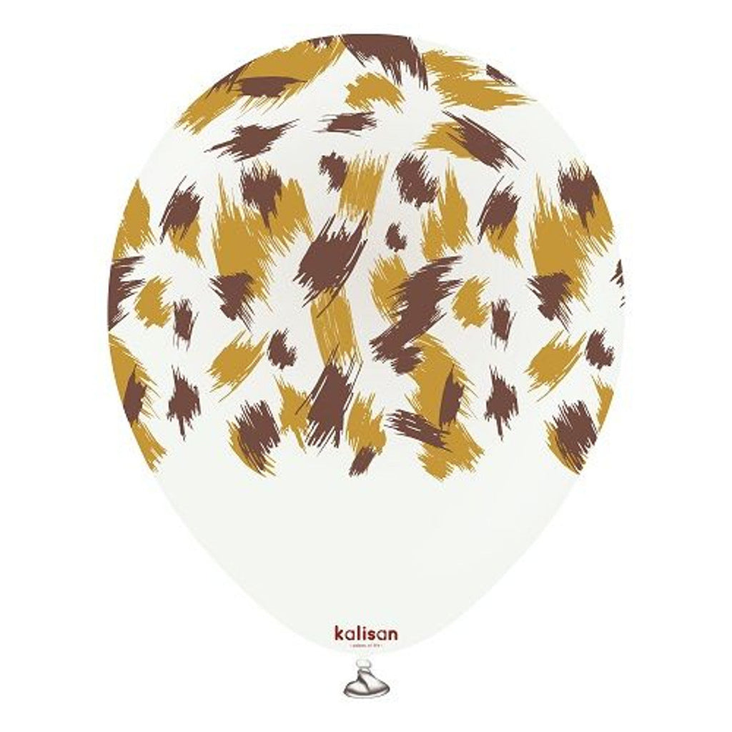 12" Kalisan Latex Balloons Safari Savanna White (25 Count)
