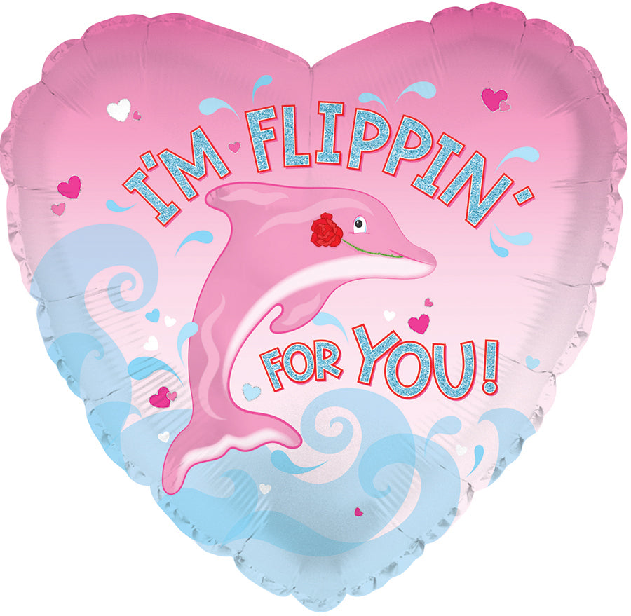 17" I'M Flippin' For You Foil Balloon