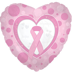 18" Breast Cancer Promise/Hope/Cure Balloon