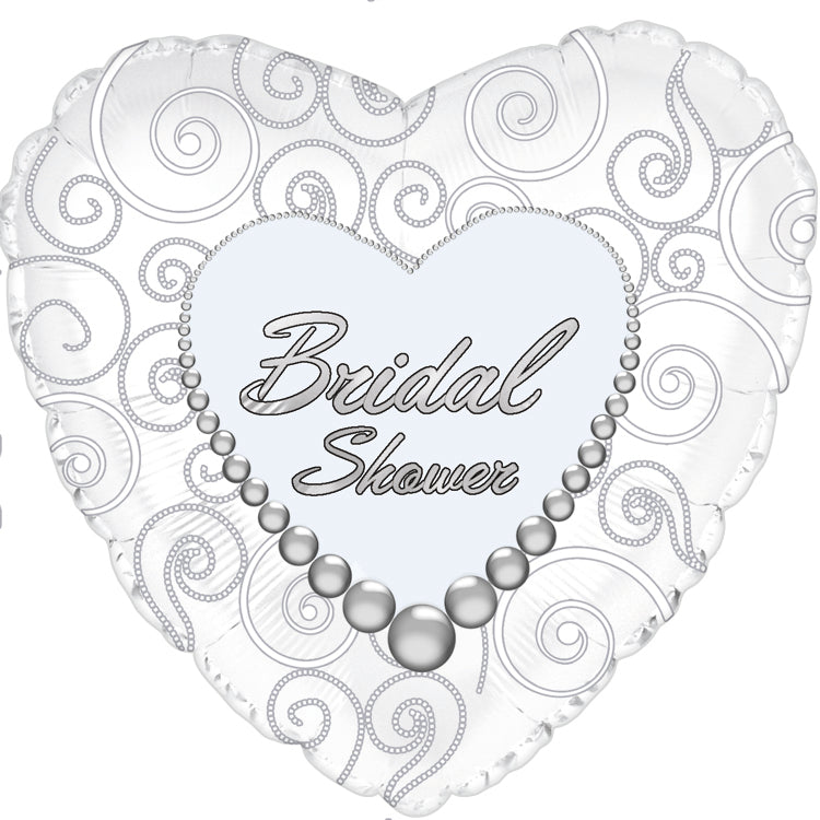 18" Bridal Shower Pearls Wishes Balloon