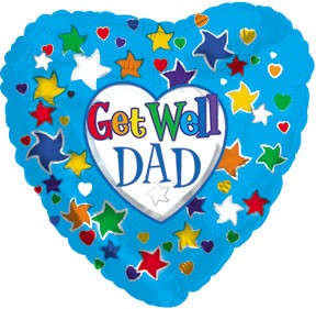 18" Get Well Dad Balloon