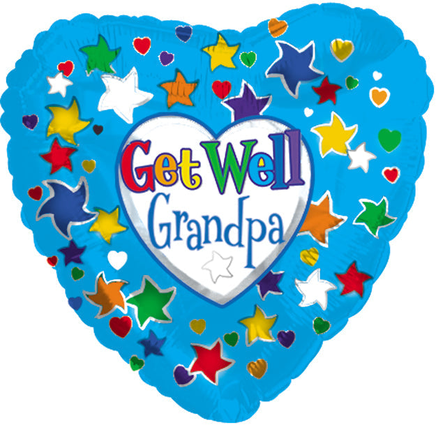 18" Get Well Grandpa Foil Balloon
