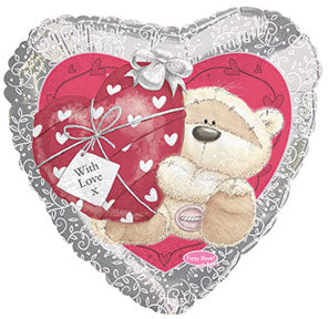 17" Fizzy Moon Love Balloon Packaged