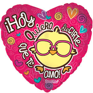 18" Hoy Quiero Decirte Te Amo Love You Today Balloon (Spanish)