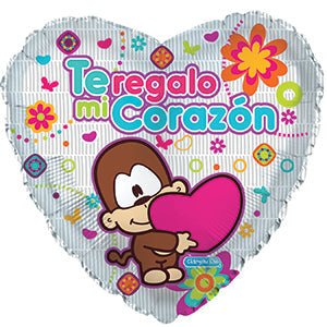 18" Te Regalo Mi Corazon I Give You My Heart Balloon (Spanish)