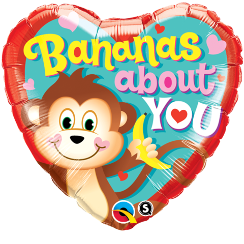 18" Bananas About You Foil Balloon
