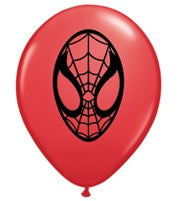 5" Red Spider-Man Face Latex Balloon (100 Per Bag)