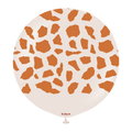 24" Latex Printed Balloons (Giraffe) White Sand (1 Per Bag)