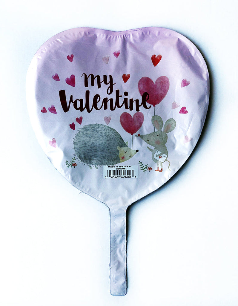9" Airfill Only Critter My Valentine Foil Balloon