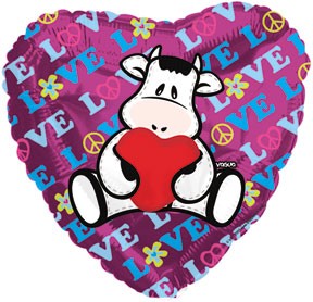 9" Airfill Only Pelox Love Cow Balloon (Spanish)
