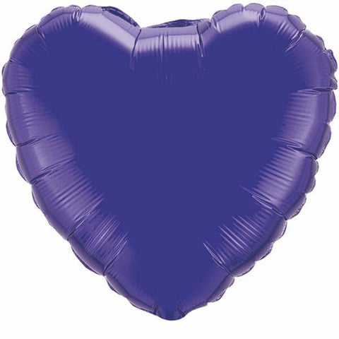 4" Quartz Purple Solid Color Heart Airfill Only Balloon