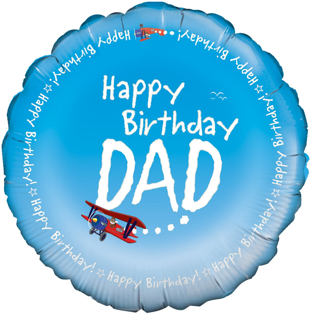 18" Happy Birthday Dad Oaktree Foil Balloon