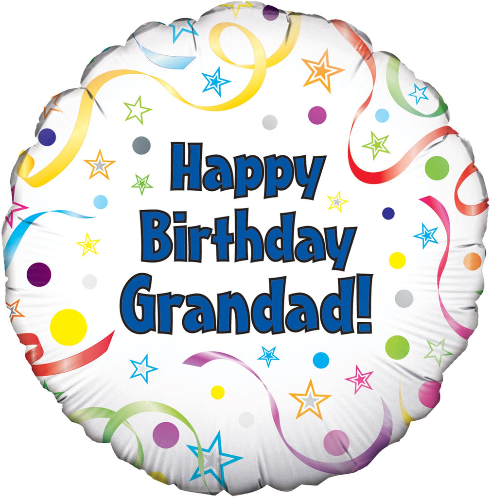 18" Happy Birthday Grandad Oaktree Foil Balloon