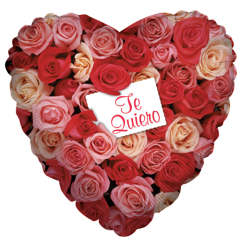 9" Airfill Only Rose Garden Te Quiero Balloon (Spanish)