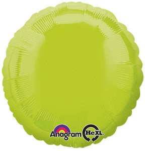 18" Kiwi Green Decorator Circle Anagram Brand Balloon