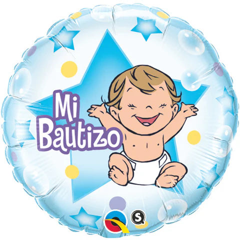 18" Mi Bautizo Blue Balloon (Spanish)
