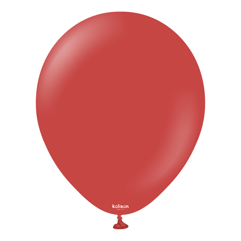 11823520 18 inches kalisan latex balloons standard deep red 25 per bag
