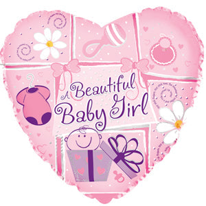 4" Airfill Only Beautiful Baby Girl Balloon