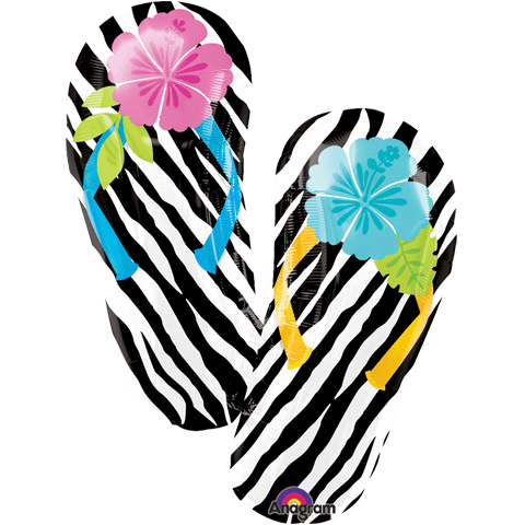 33" Wild Isle Flip Flops Balloon