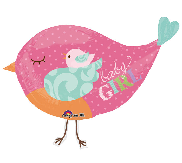 33" Tweet Baby Girl Bird Balloon