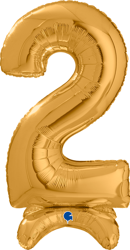 25" Number Standup 2 Gold Foil Balloon
