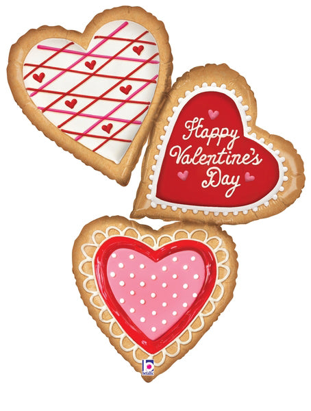 44" Valentine Cookies Foil Balloon