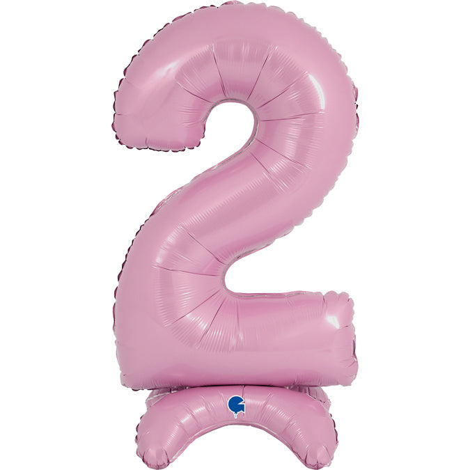 25" Number Standup 2 Pastel Pink Foil Balloon
