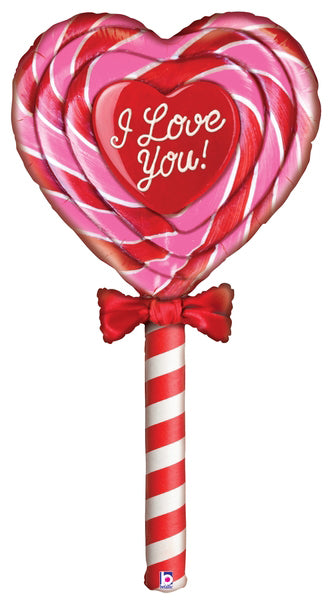 60" Mighty Special Delivery Love Lollipop Foil Balloon