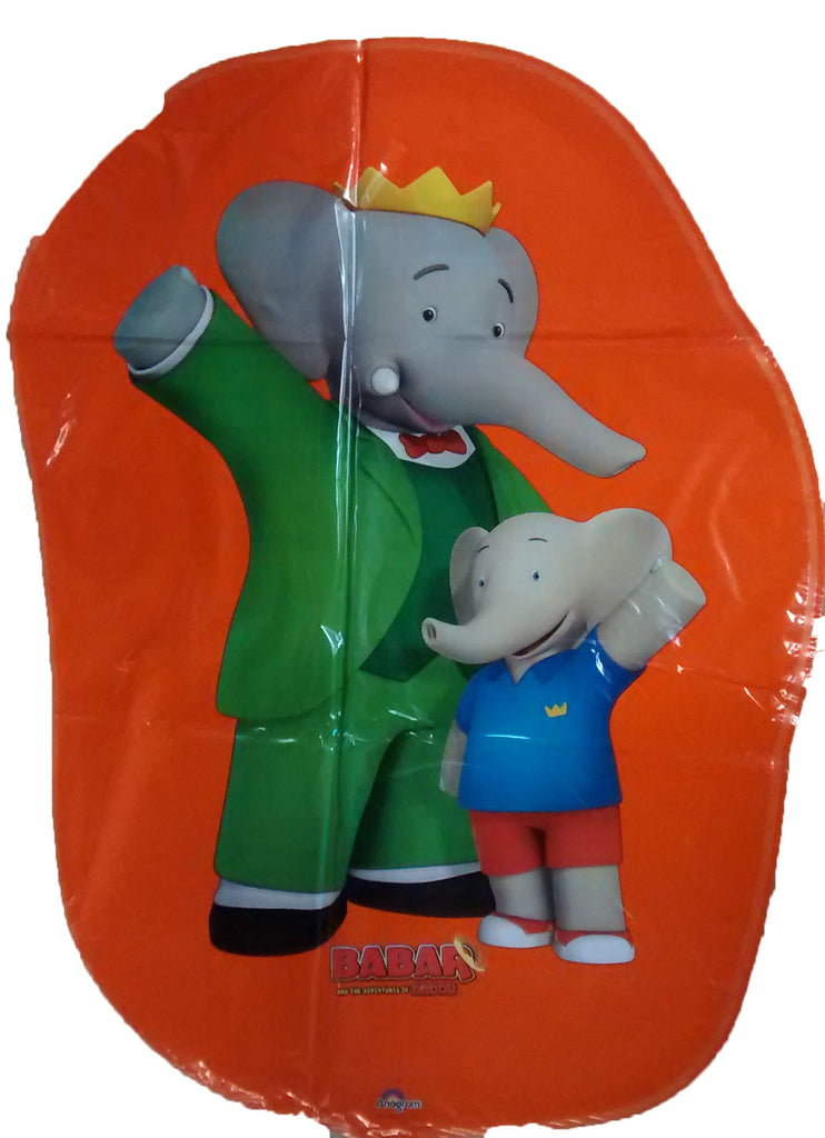 27" Jumbo Babar and Badou Orange Mylar Balloon