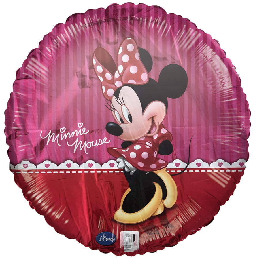 18" Single Sided Minnie Mouse Foil Balloon