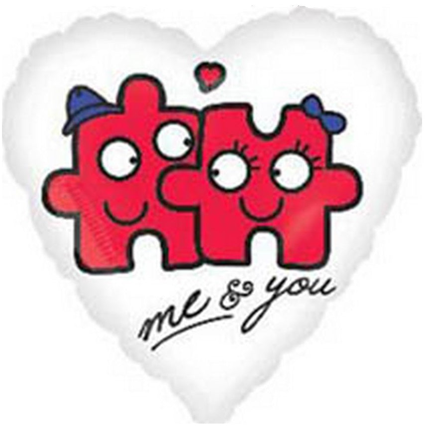 18" Me and You Puzzle Balloon