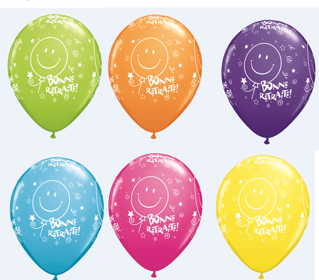 11" Faut fêter ça! assortiment contemporain (50/sac) Latex Balloons