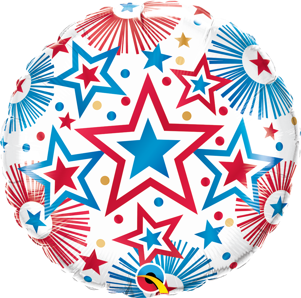 18" Patriotic Stars Foil Balloon