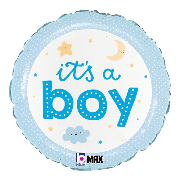 18" MAX Float It's a Boy Onesie Foil Balloon