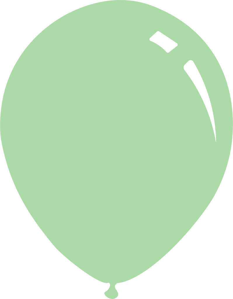 9" Deco Matte Mint Green Decomex Latex Balloons (100 Per Bag)