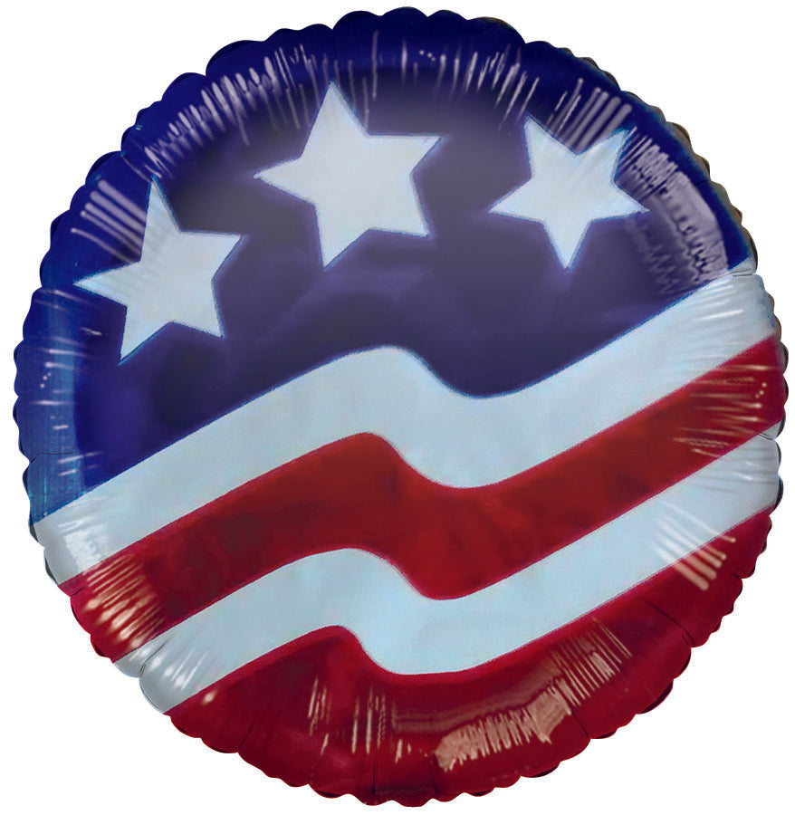 2" Airfill Only American Flag Balloon