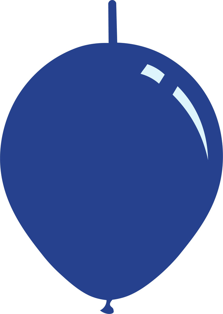 6" Pastel Navy Blue Decomex Linking Latex Balloons (100 Per Bag)
