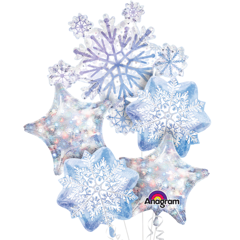 Bouquet Snowflakes Balloon Packaged