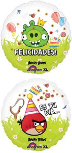18" Angry Birds Feliz Cumpleanos Balloon (Spanish)